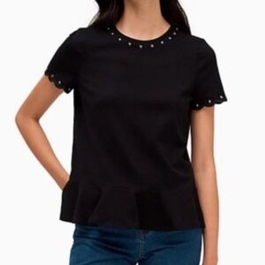 Kate Spade Stud Embellished Tshirt Large
